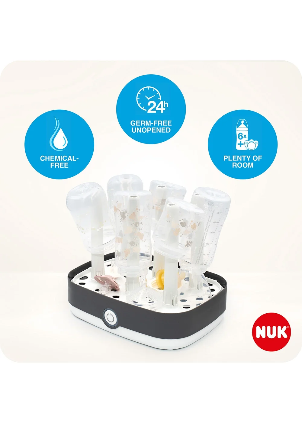 NUK White Vario Express Steam Steriliser - One Size Image 4