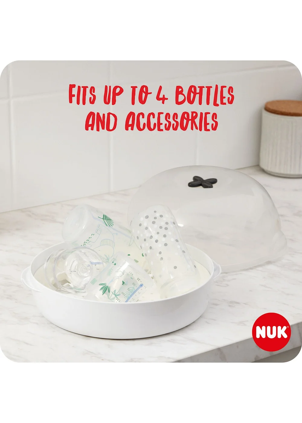 NUK White Microwave Express Plus Steriliser - One Size Image 3
