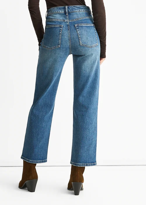 Gini London Denim Blue Mid Rise Straight Leg Jeans - 14 Image 2