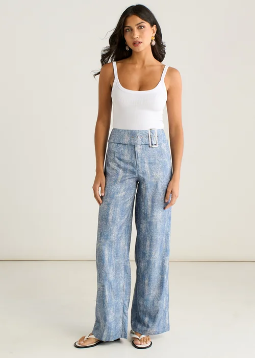 Gini London Blue Buckle Detail Trouser - 14 Image 1