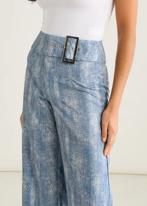 Gini London Blue Buckle Detail Trouser - 14 Image 3