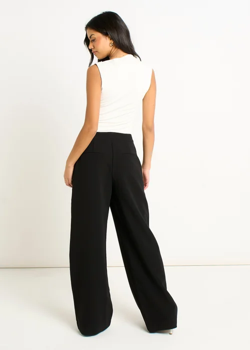 Gini London Black Wide Leg Tailoring Trousers - 12 Image 2