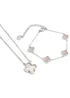 Say It With Silver Rose Quartz Crystal Clover Gift Set - One Size Image 1