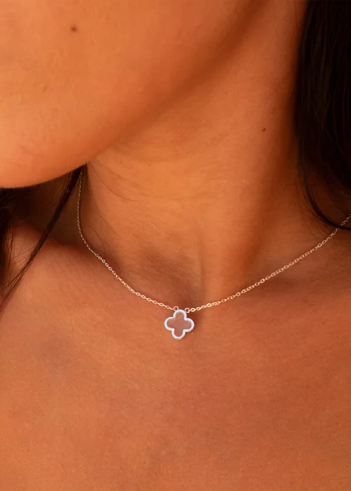 Say It With Silver Rose Quartz Crystal Clover Gift Set - One Size Image 2