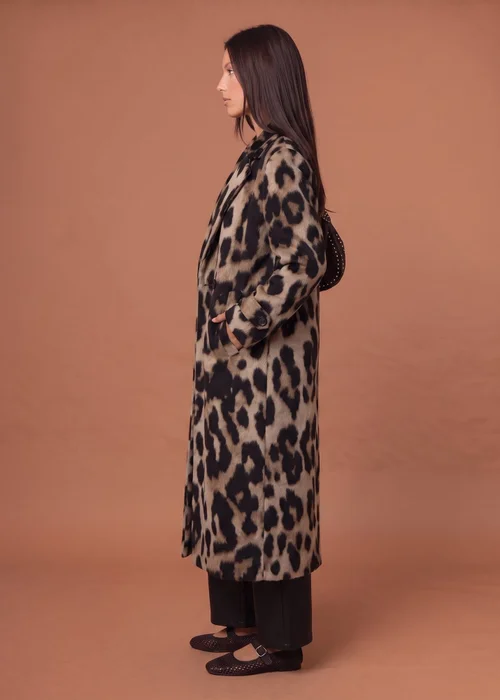 Urban Bliss Brown Longline Leopard Formal Coat - 12 Image 3
