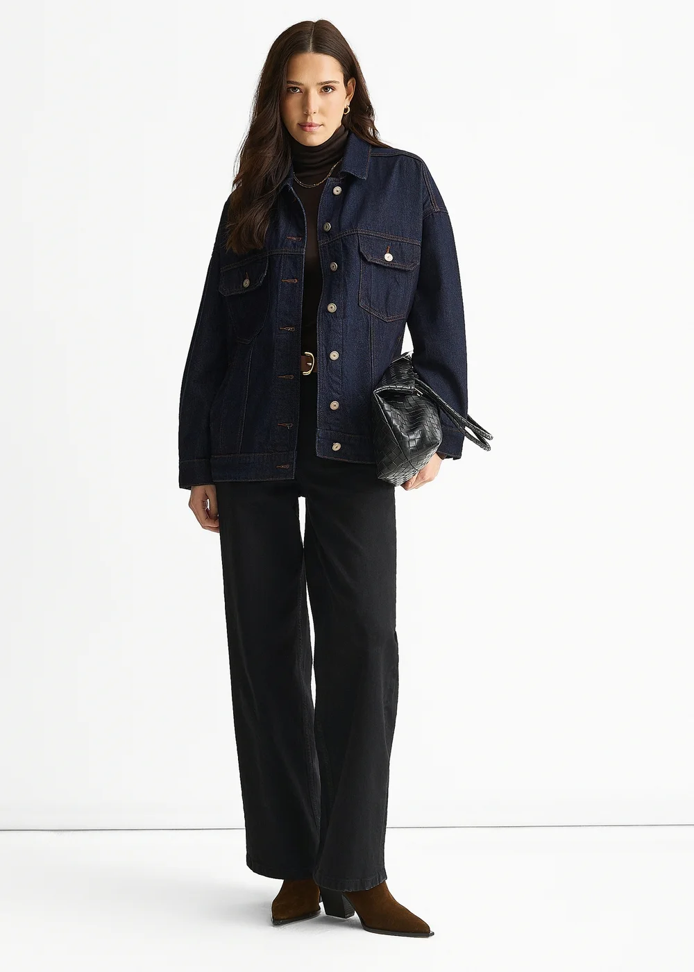 Gini London Dark Indigo Denim Trucker Jacket - 10 Image 1