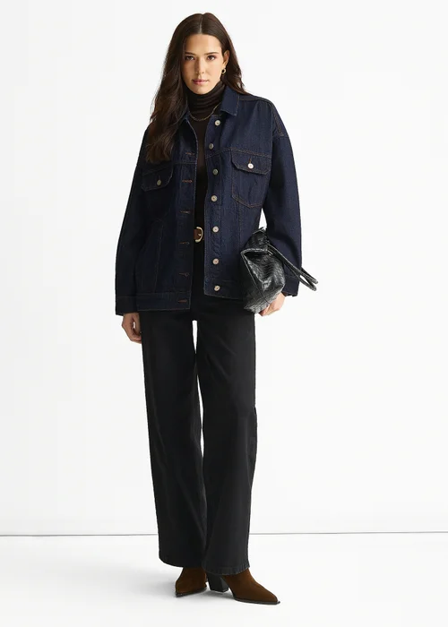 Gini London Dark Indigo Denim Trucker Jacket - 10 Image 1