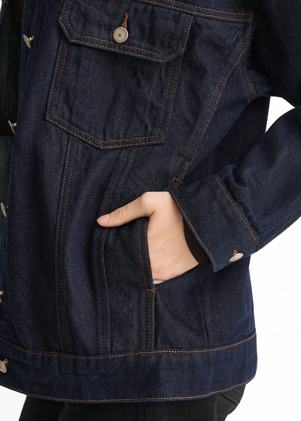Gini London Dark Indigo Denim Trucker Jacket - 10 Image 4