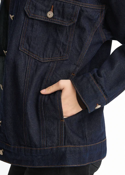 Gini London Dark Indigo Denim Trucker Jacket - 10 Image 4