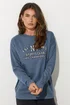 Long Tall Sally Blue 'NY 1969' Slogan Sweatshirt - Size 20 Clothing Image 2