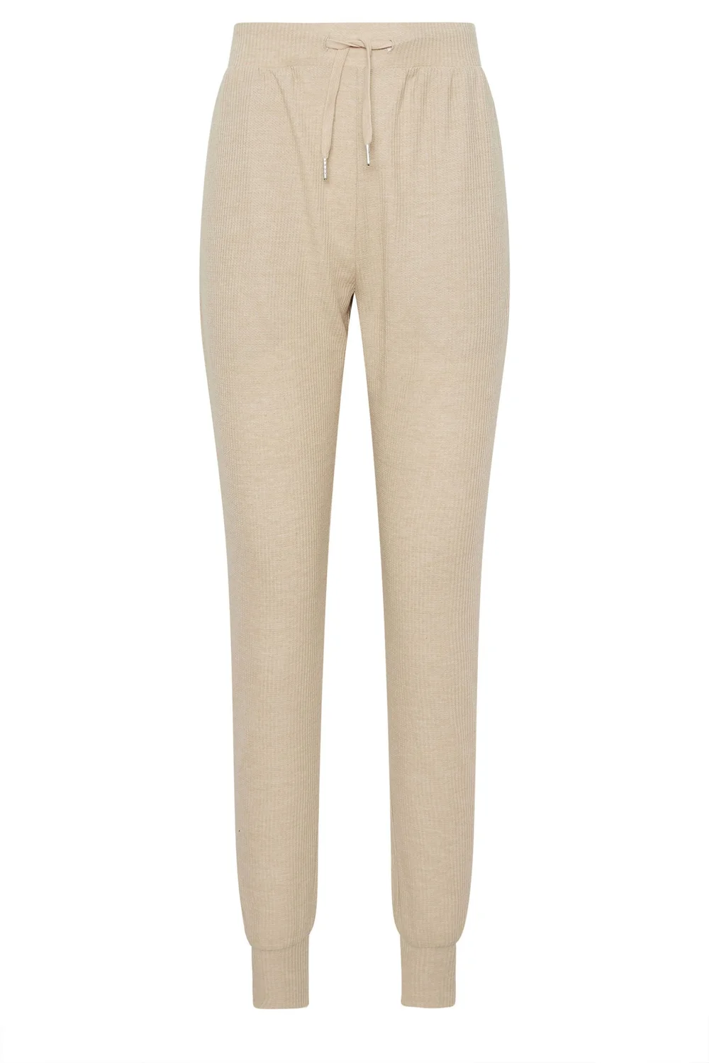 Long Tall Sally Beige Brown Waffle Lounge Trousers - Size 8 Image 5