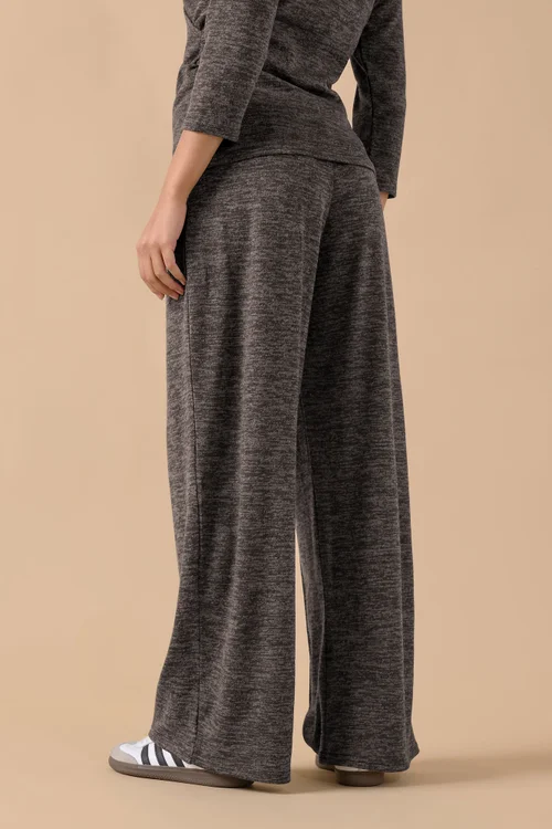PixieGirl Petite Chocolate Brown Marl Wide Leg Trousers - 8 Image 3