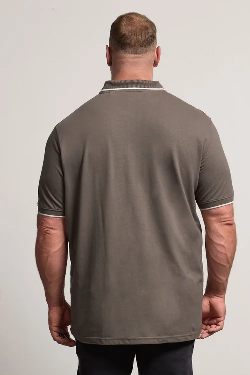 BadRhino 3 Pack Blue/Green/Brown Tipped Polo Shirt - 2XL Image 5