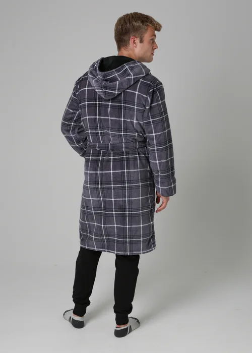 Tokyo Laundry Grey Check Print Dressing Gown - Medium Image 2