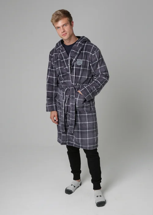 Tokyo Laundry Grey Check Print Dressing Gown - Medium Image 1