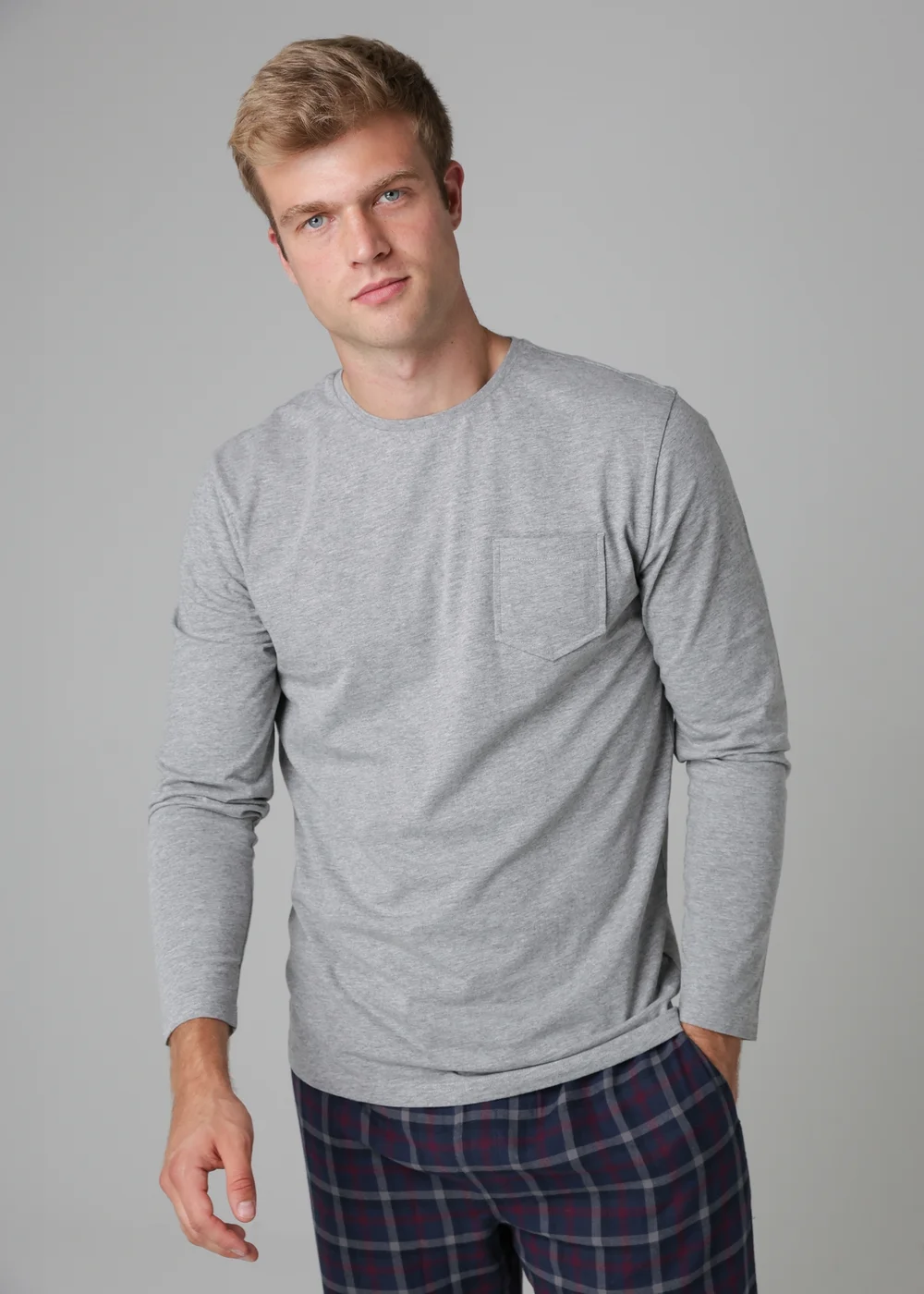 Tokyo Laundry Grey Cotton Long Sleeve Pyjama Set - Medium Image 3
