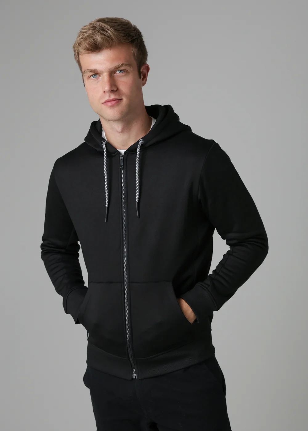 Tokyo Laundry Black Zip-Through Hoody - S Image 1