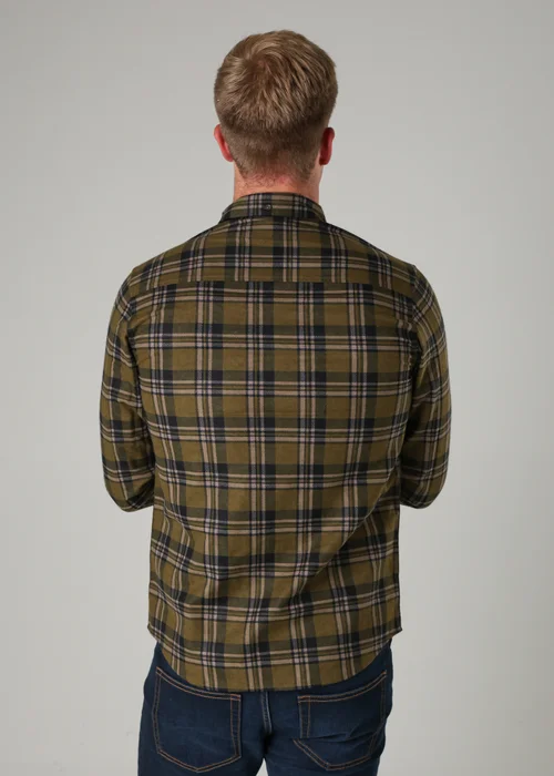 Tokyo Laundry Olive Cotton Printed Long Sleeve Shirt - S Image 2