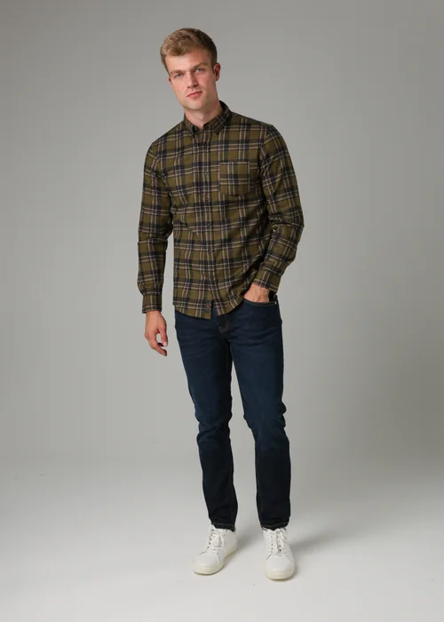 Tokyo Laundry Olive Cotton Printed Long Sleeve Shirt - S Image 3