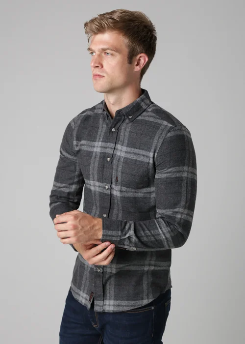 Tokyo Laundry Charcoal Cotton Printed Long Sleeve Shirt - S Image 3