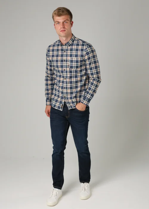 Tokyo Laundry Dark Blue Cotton Printed Long Sleeve Shirt - S Image 4
