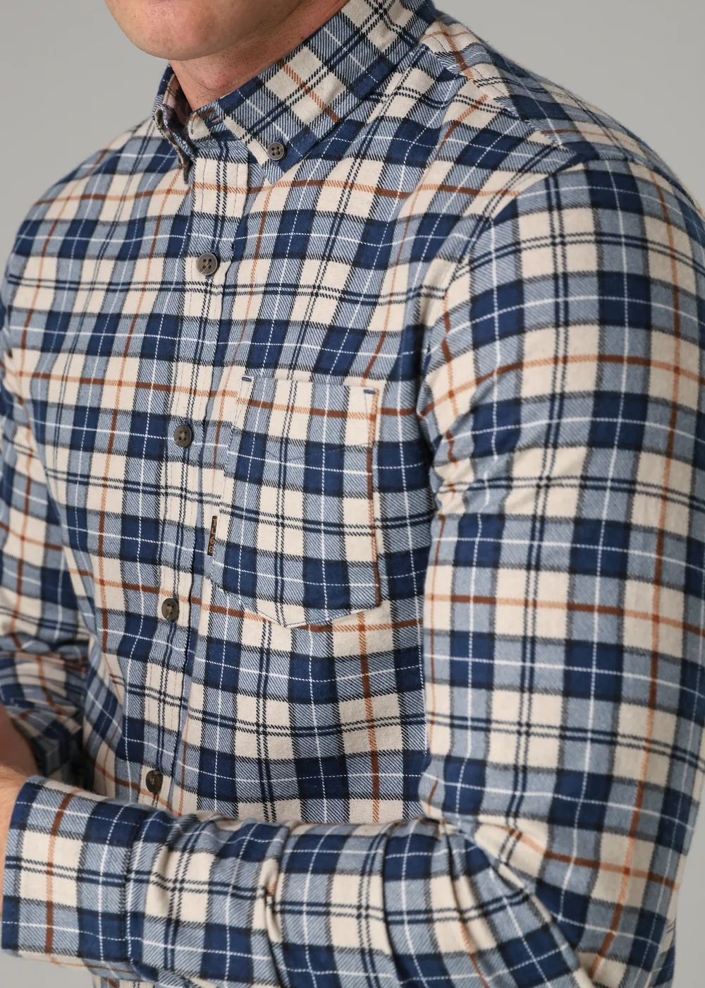 Tokyo Laundry Dark Blue Cotton Printed Long Sleeve Shirt - S Image 3