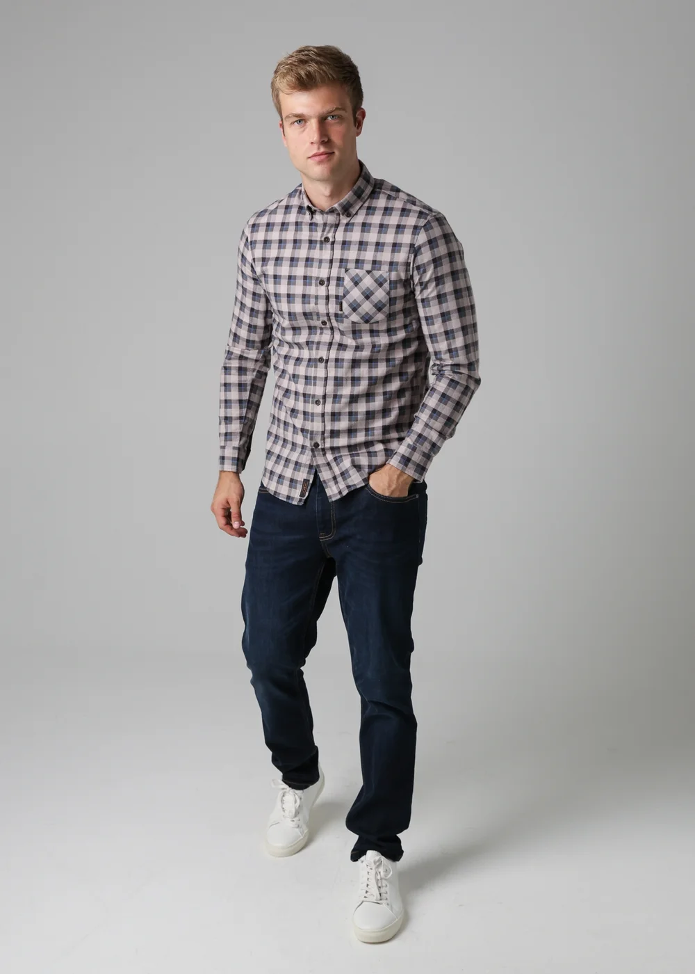 Tokyo Laundry Grey Cotton Printed Long Sleeve Shirt - XL Image 4