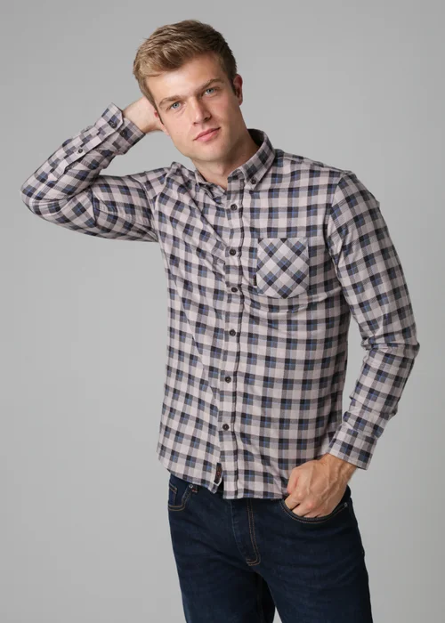 Tokyo Laundry Grey Cotton Printed Long Sleeve Shirt - XL Image 1