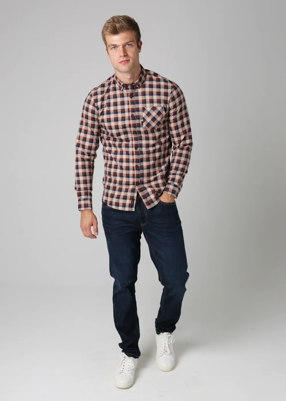 Tokyo Laundry Burgundy Cotton Printed Long Sleeve Shirt - S Image 4
