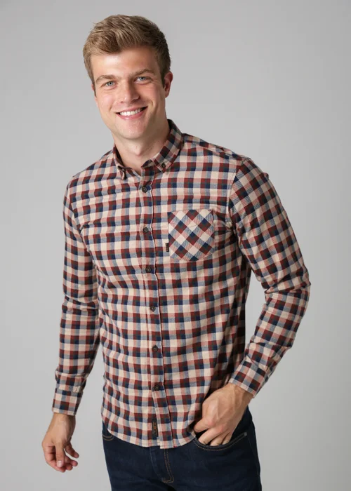 Tokyo Laundry Burgundy Cotton Printed Long Sleeve Shirt - S Image 1