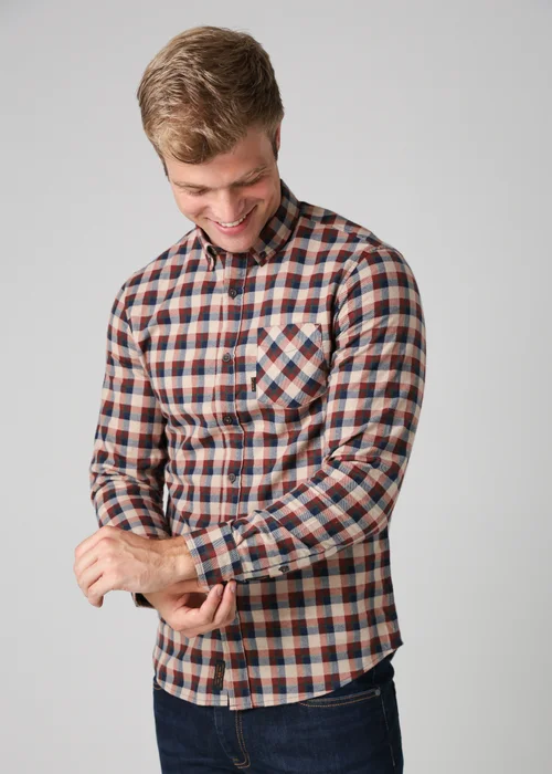 Tokyo Laundry Burgundy Cotton Printed Long Sleeve Shirt - S Image 3
