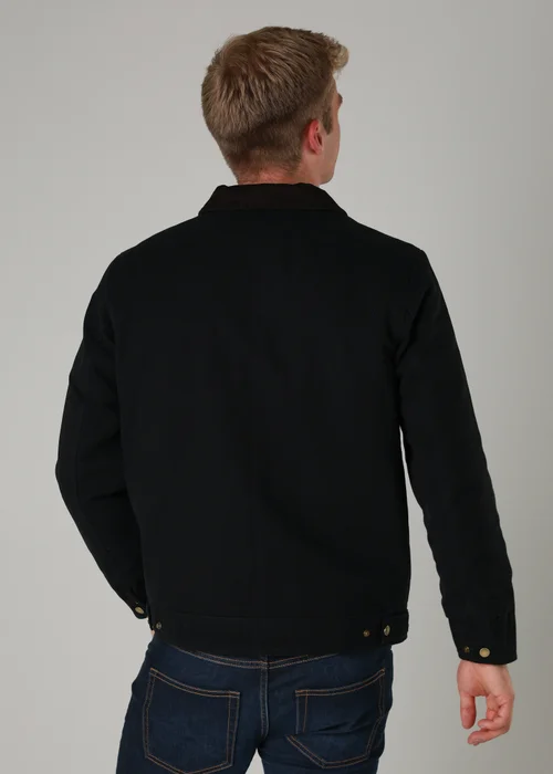 Tokyo Laundry Black Cotton Canvas Chore Jacket with Zip - 2XL Image 2