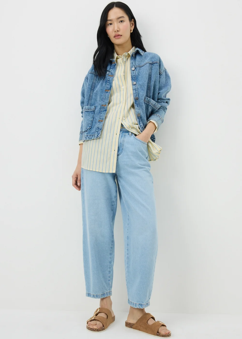 Yellow Poplin Stripe Shirt - 8 Image 1
