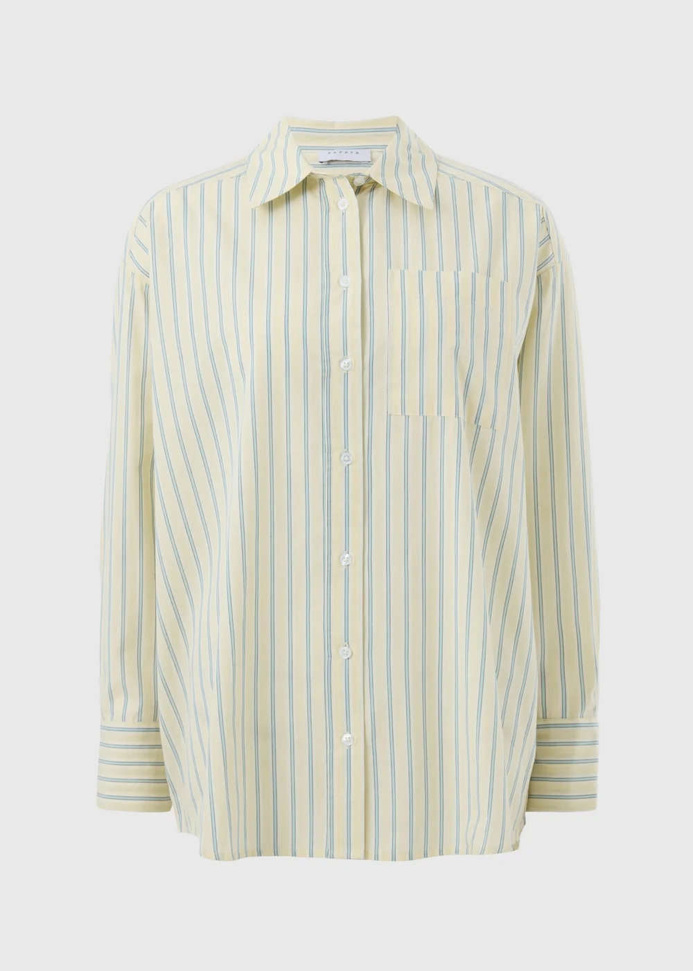 Yellow Poplin Stripe Shirt - 8 Image 4