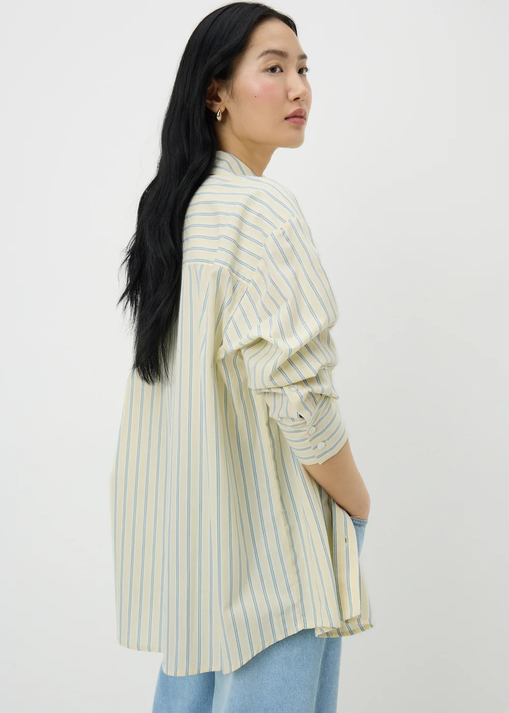 Yellow Poplin Stripe Shirt - 8 Image 2