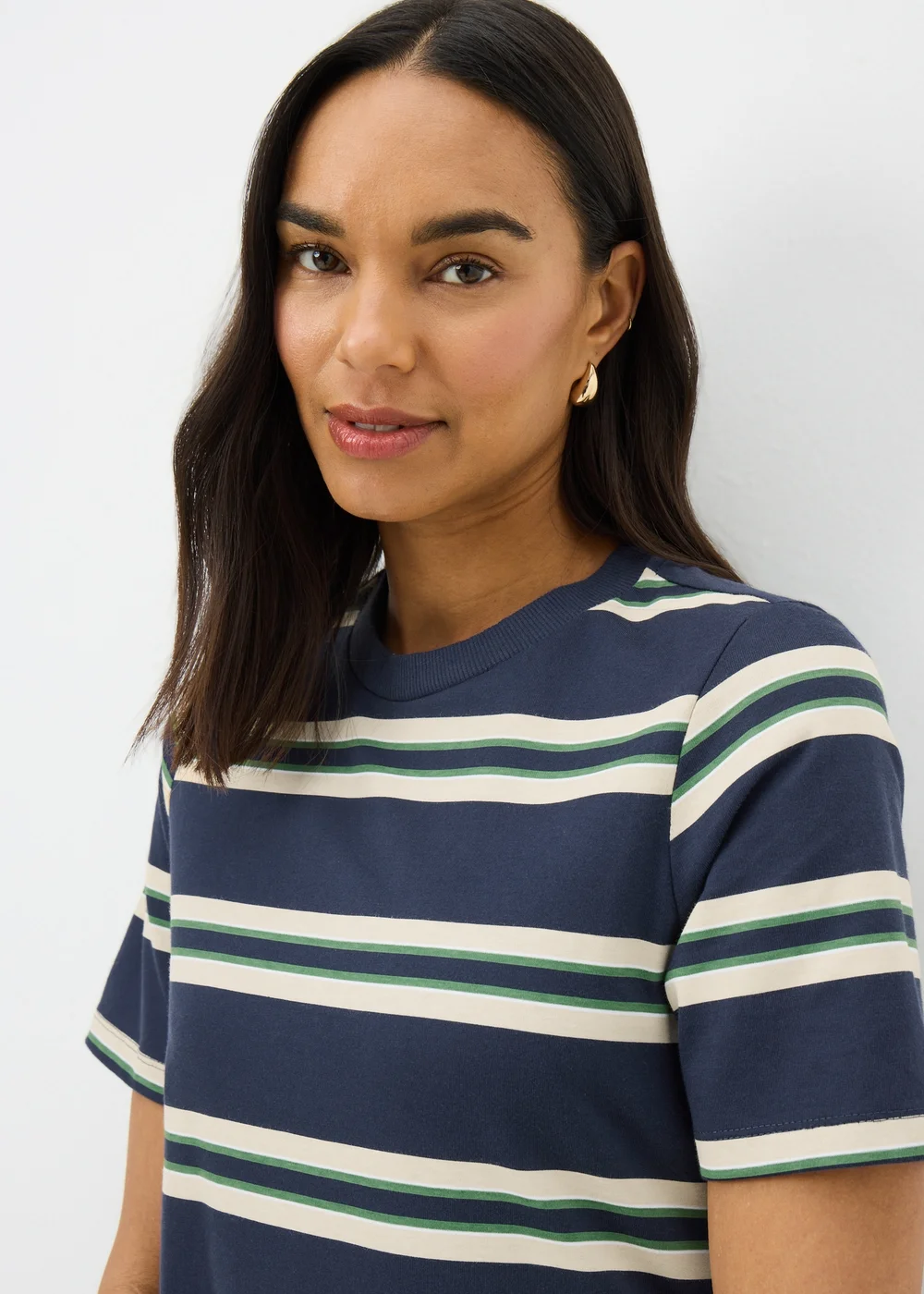 Navy Striped T-Shirt Dress - 28 | Matalan Navy Striped T-Shirt Dress - 28 | Matalan