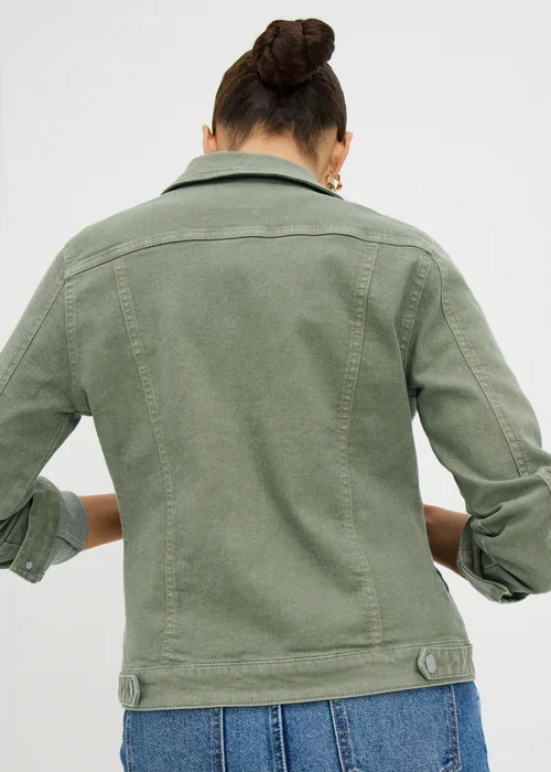 Sage Green Stretch Denim Jacket - 8 Image 2