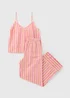 Pink Stripe Cami Wide Leg Pyjama Set - 8 Image 3
