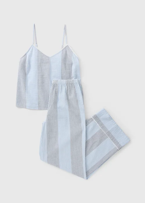 Blue Stripe Cami Pyjama Set - 8 Image 3