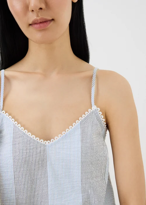 Blue Stripe Cami Pyjama Set - 8 Image 2