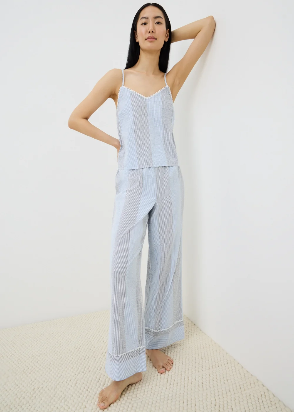 Blue Stripe Cami Pyjama Set - 8 Image 1