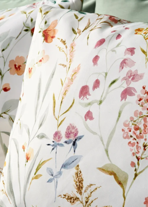 Multicolour Floral Microfibre Duvet Set - Single Image 2