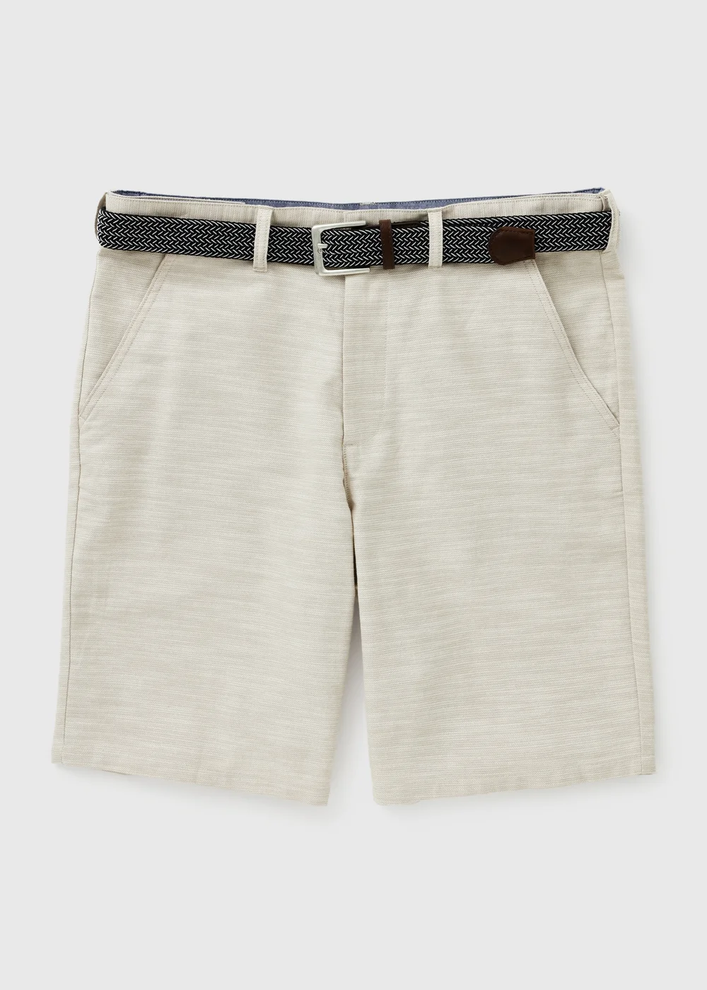 Lincoln Stone Textured Belted Shorts - 32 Image 4