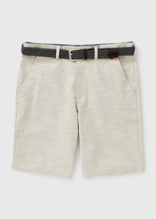 Lincoln Stone Textured Belted Shorts - 32 Image 4