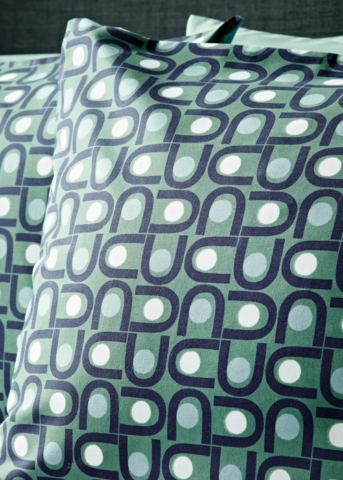 Green Mini Geometric Duvet Set - Single Image 3