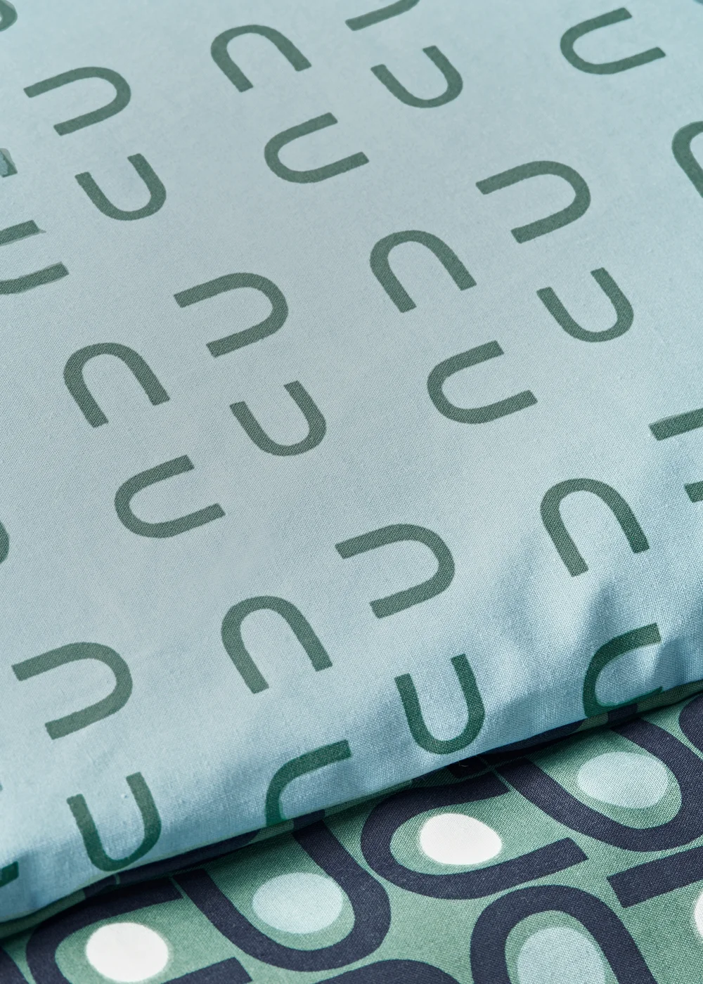 Green Mini Geometric Duvet Set - Single Image 3