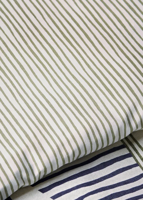 Blue Geometric Print Duvet Set - Single Image 2