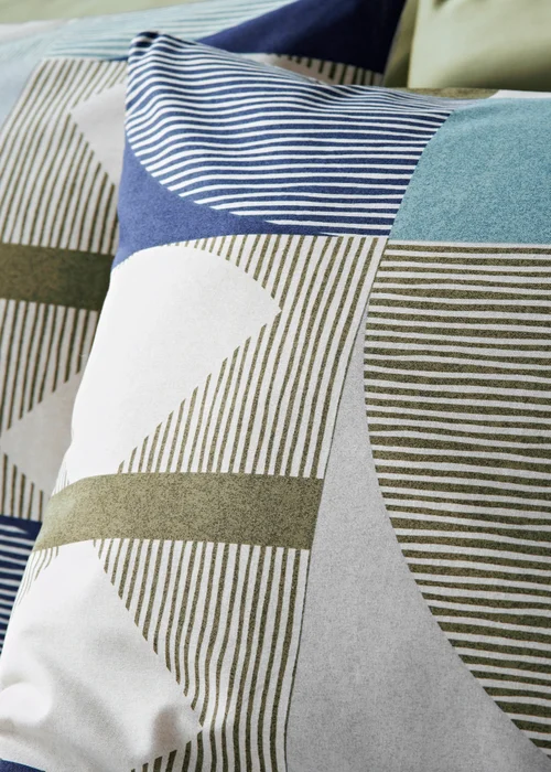 Blue Geometric Print Duvet Set - Single Image 3