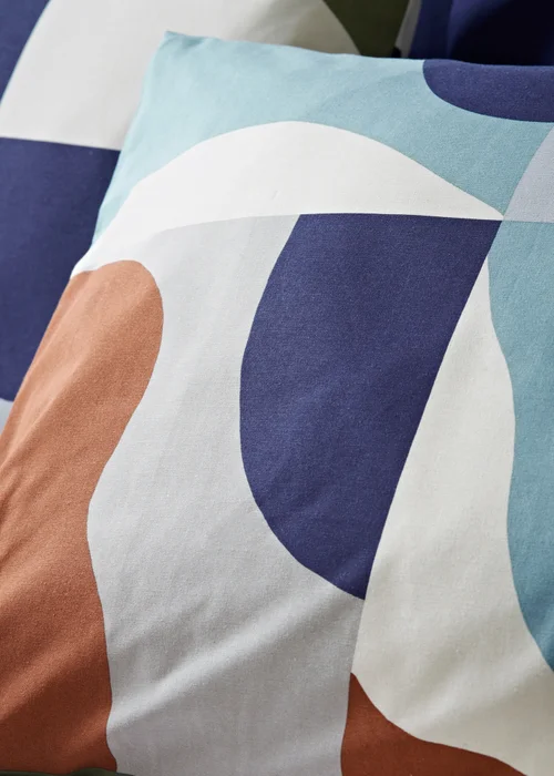 Multicolour Geometric Curves Duvet Set - Single Image 2