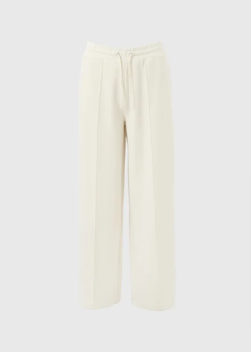 Souluxe Cream Supersoft Wide Leg Co Ord Jogging Bottoms - XS Image 4